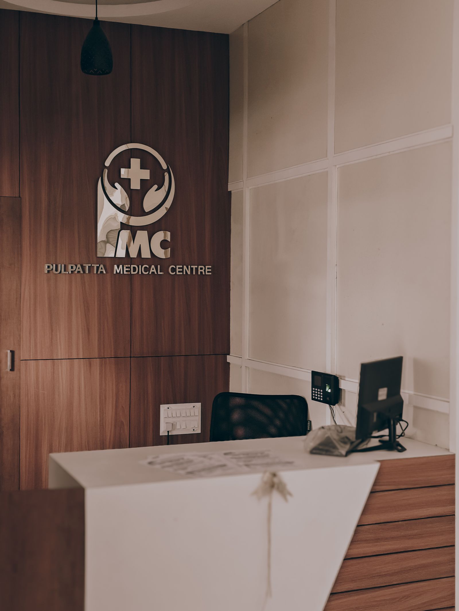 Bright modern medical reception area