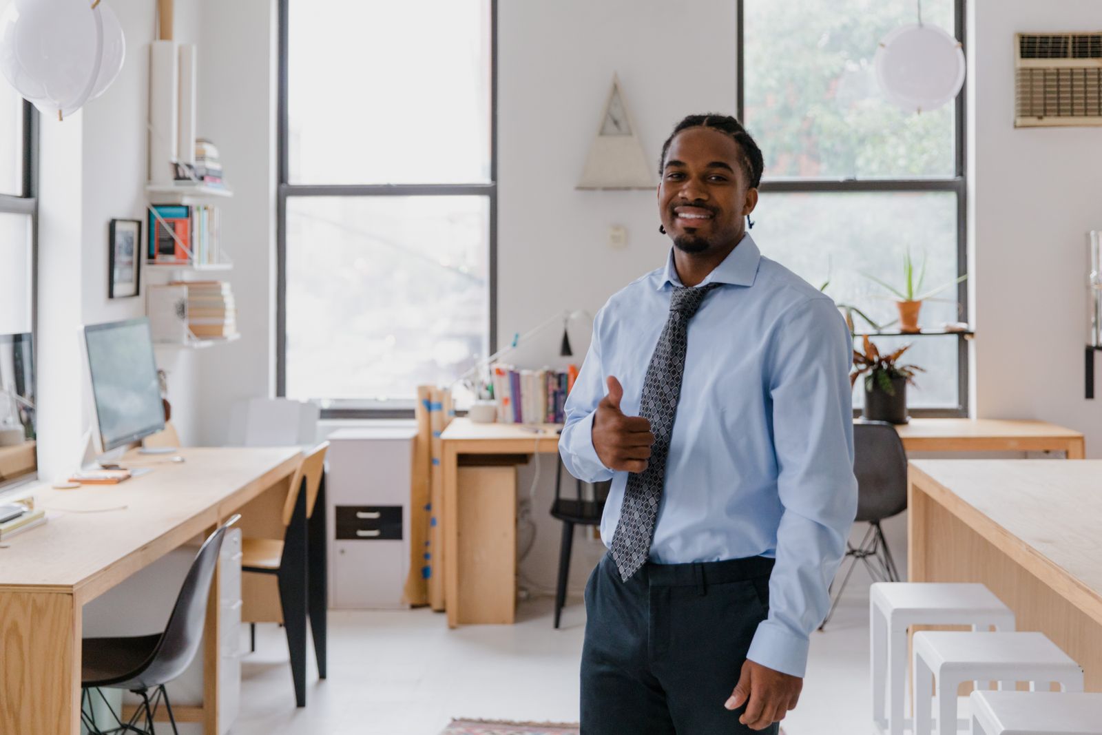 Professional portrait of a man in an office