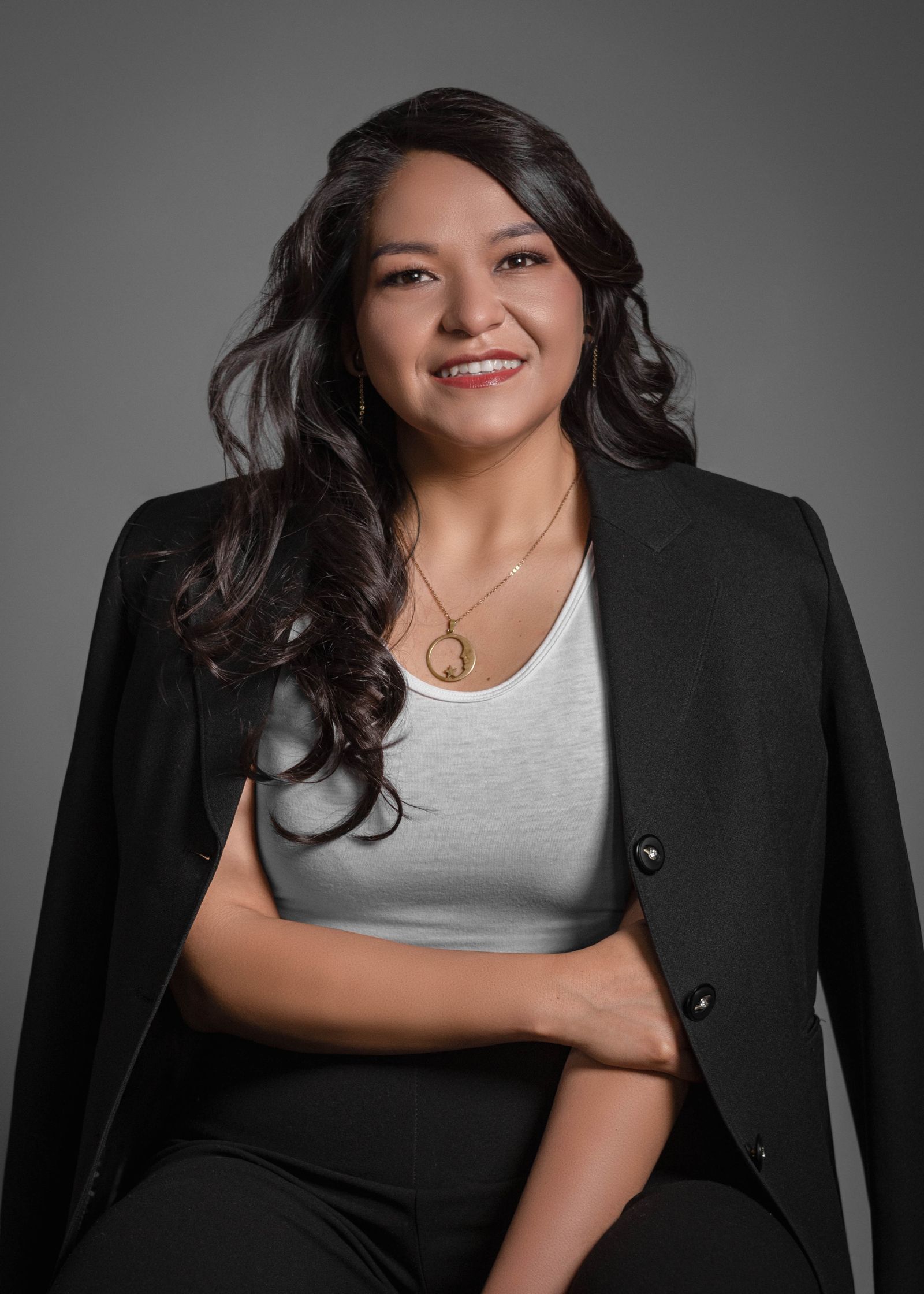Professional portrait of a smiling woman